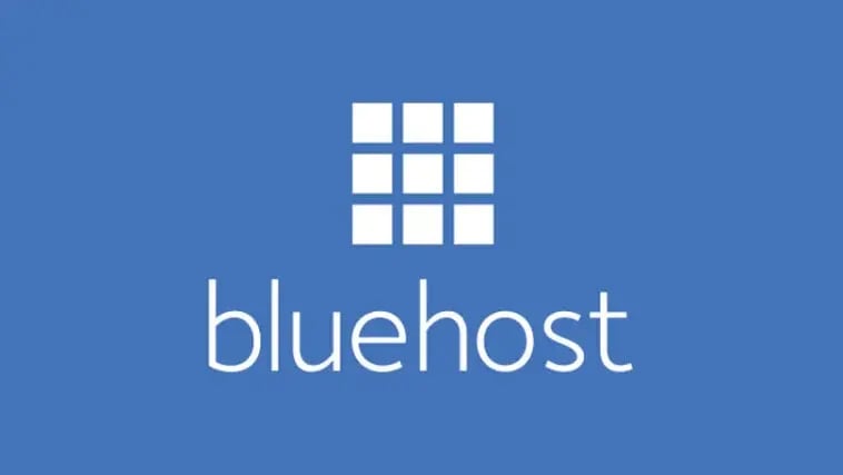 Bluehost logo in dark blue