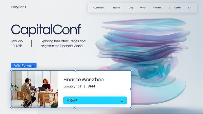 wix studio screenshot editing a website