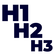 An illustration to represent heading structure on a web page by listing H1,H2,H3
