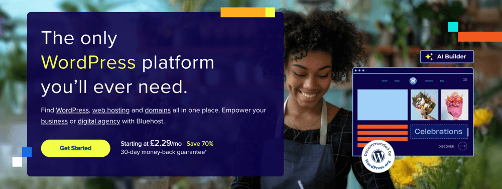 BlueHost Homepage image