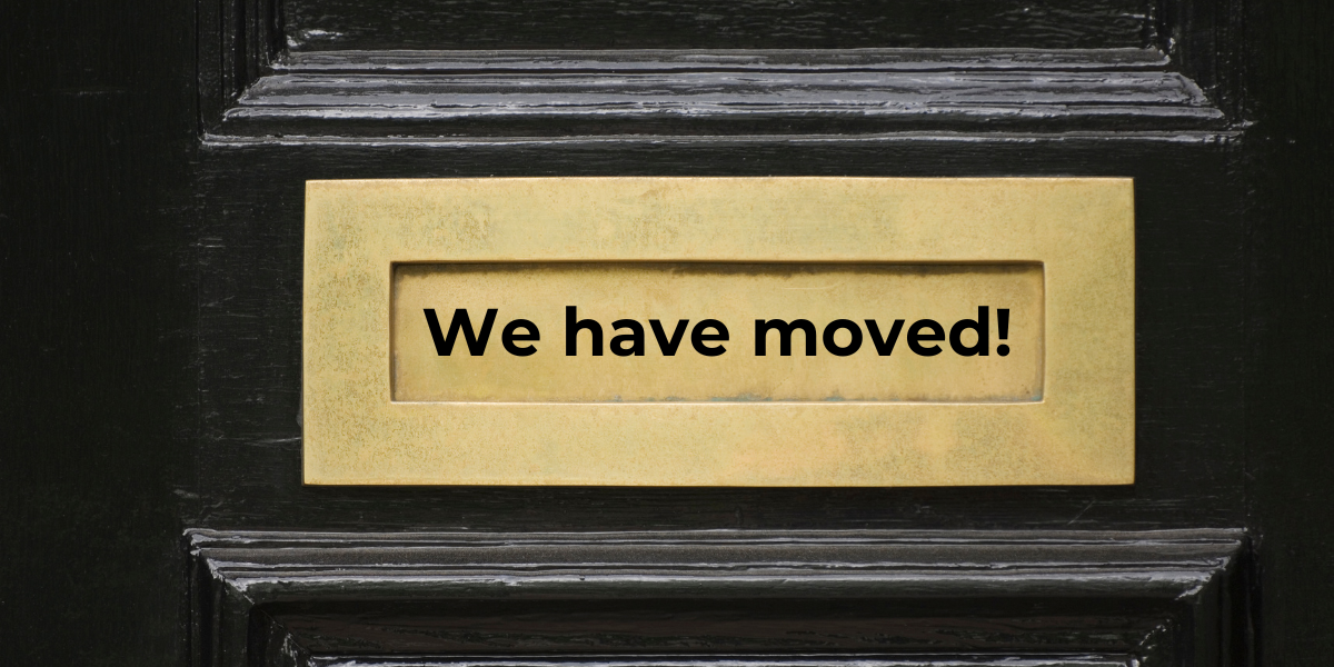 Letterbox showing text saying "We have moved!" to illustrate the link between physical redirects and digital redirects