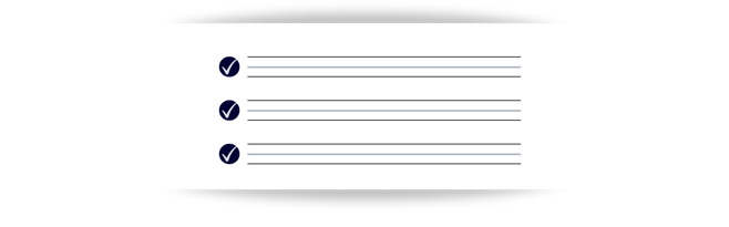Example plan with tasks being ticked off the list