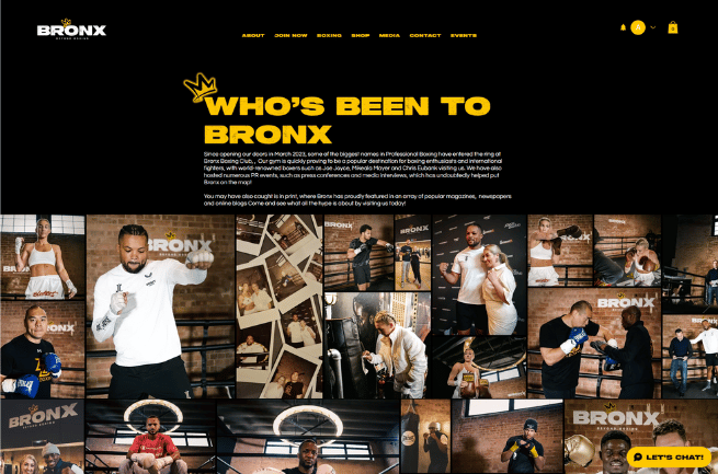 A screenshot of the Who's Been to Bronx page on the Bronx website designed by LoudLocal