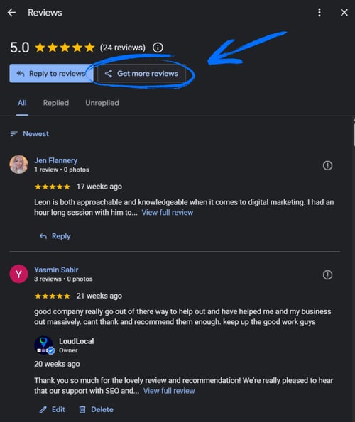 get more google reviews example