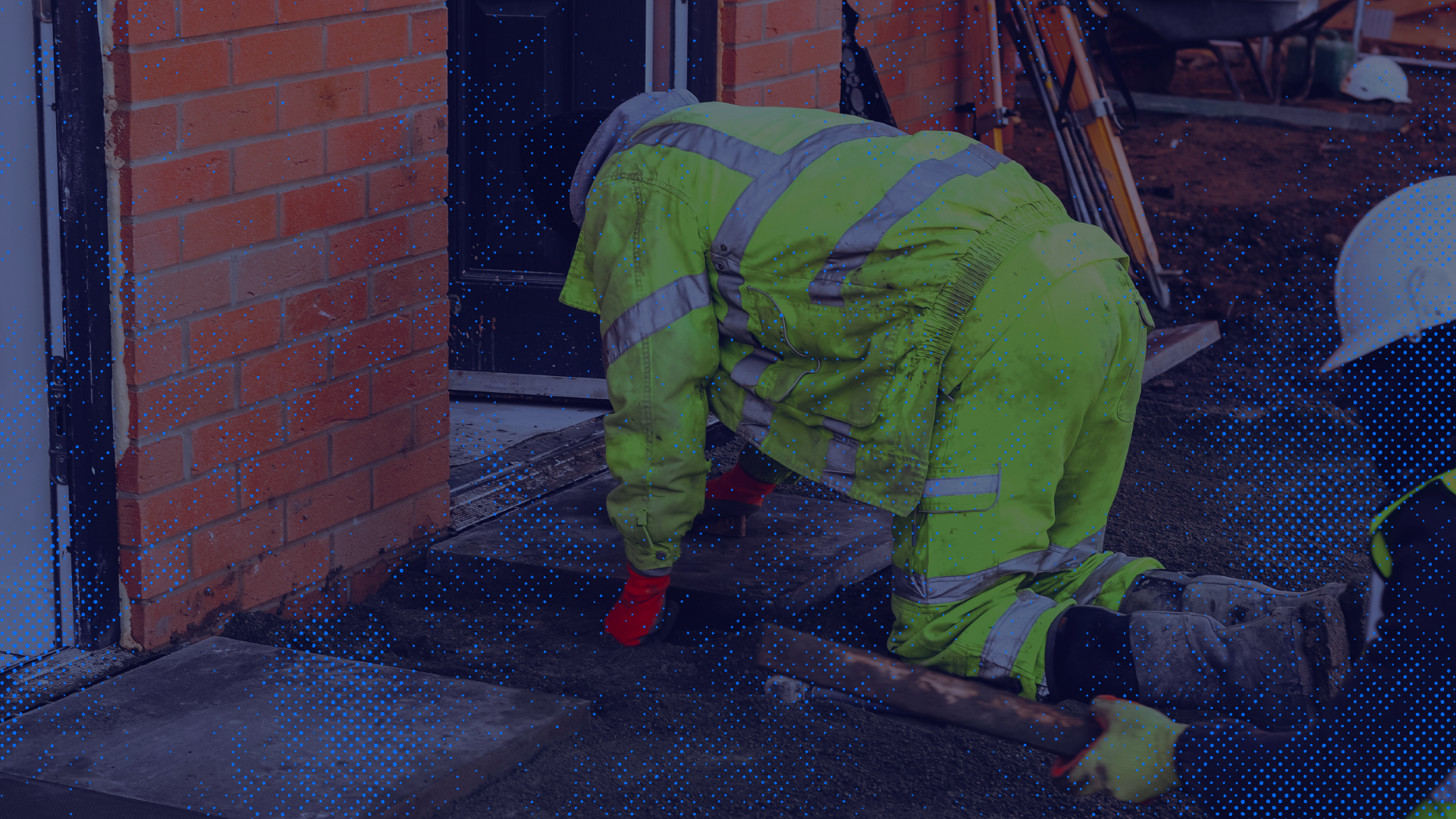 tradesperson working on site