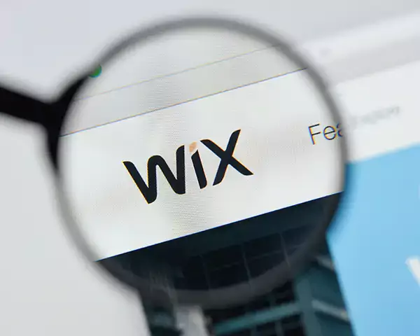 Wix website builder under a magnifying glass