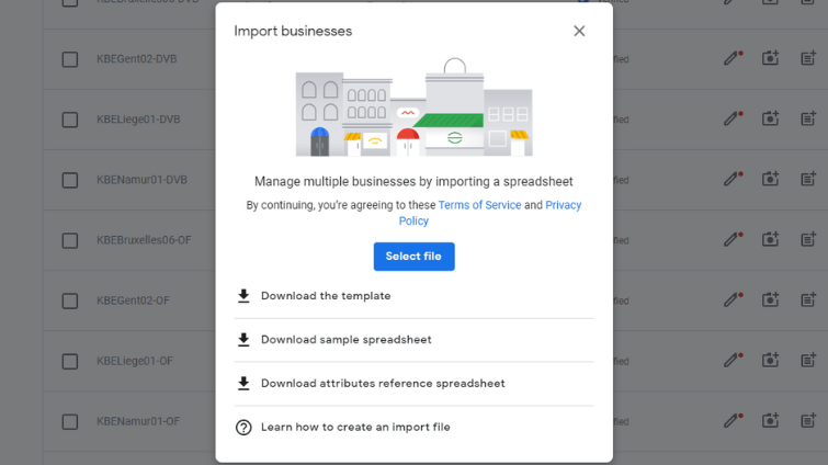 Taster is one of LoudLocal's clients, this image shows a screenshot of the software used to build the database with the information from Google's business profile.